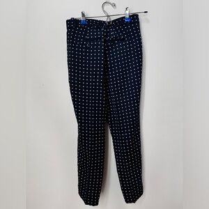 Banana Republic Petite Polka Dot Avery Cropped Pant